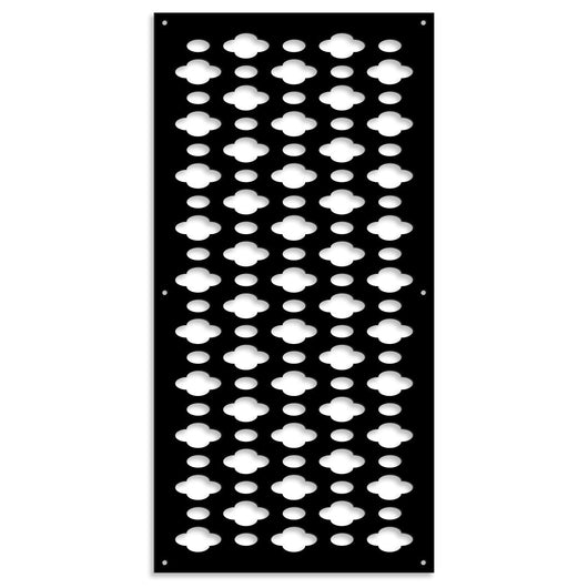 CLOUDS - Pannello in PVC traforato - Parasole Misura: 98x198 cm, Colore: nero