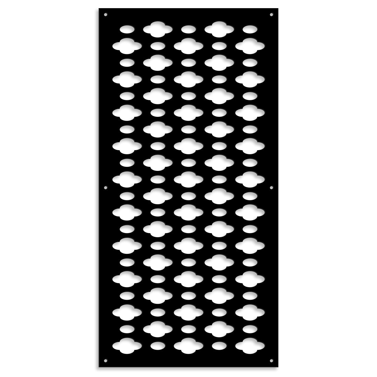 CLOUDS - Pannello in PVC traforato - Parasole Colore: nero, Misura: 98x198 cm