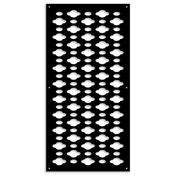 CLOUDS - Pannello in PVC traforato - Parasole Colore: nero, Misura: 98x198 cm