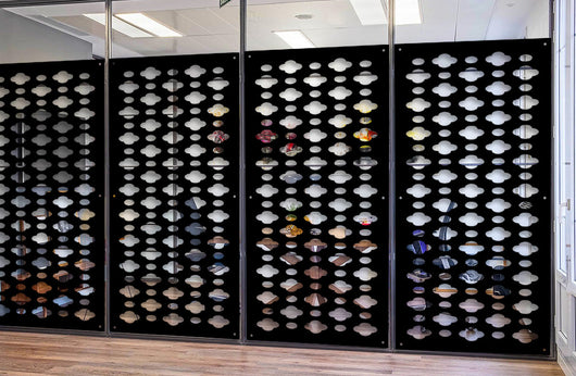 CLOUDS - Pannello in PVC traforato - Parasole Misura: 98x198 cm, Colore: nero