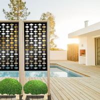 CLOUDS - Separè - Paravento modulabile - 70x190cm - in Legno e PVC Colore: nero