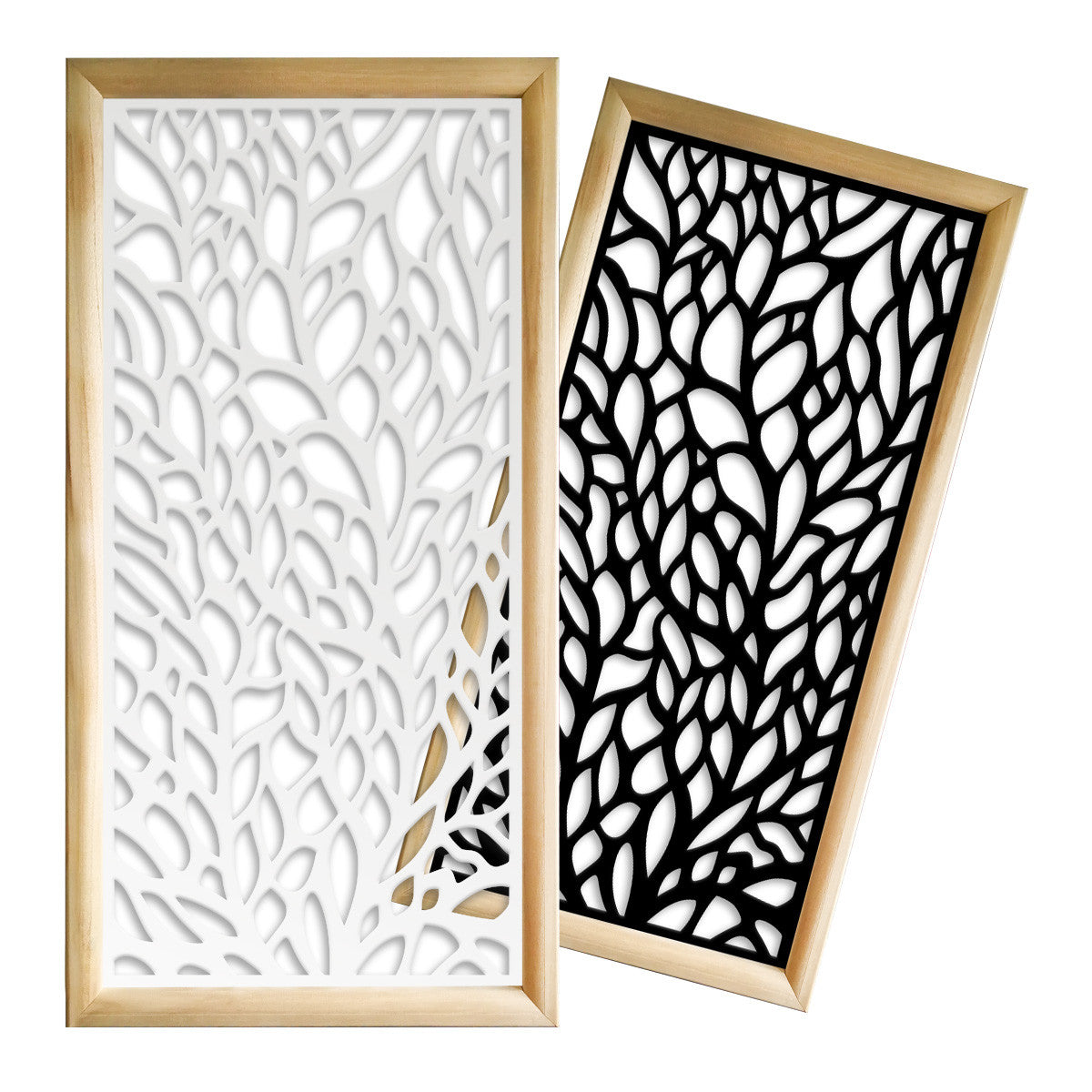 CODIUM - Moduli Decorativi in Legno e PVC Misura: 47x94 cm, Colore: bianco