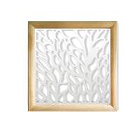 CODIUM - Moduli Decorativi in Legno e PVC Misura: 98x98 cm, Colore: bianco