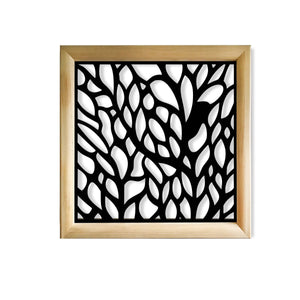 CODIUM - Moduli Decorativi in Legno e PVC Misura: 98x98 cm, Colore: nero
