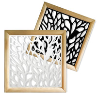 CODIUM - Moduli Decorativi in Legno e PVC Misura: 48x48 cm, Colore: nero