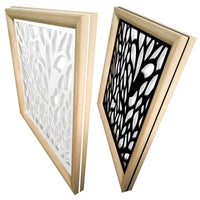 CODIUM - Moduli Decorativi in Legno e PVC Misura: 98x98 cm, Colore: bianco