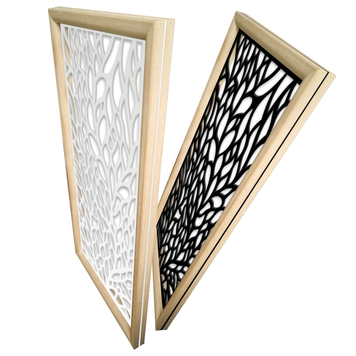 CODIUM - Moduli Decorativi in Legno e PVC Misura: 47x94 cm, Colore: nero