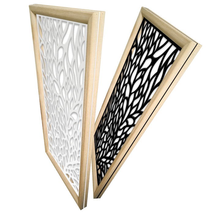 CODIUM - Moduli Decorativi in Legno e PVC Misura: 47x94 cm, Colore: nero