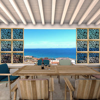 CODIUM - Moduli Decorativi in Legno e PVC Misura: 48x48 cm, Colore: nero