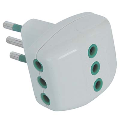 ADATTATORE TRIPLO 10A-10A GARANTIBIANCO 2P+T