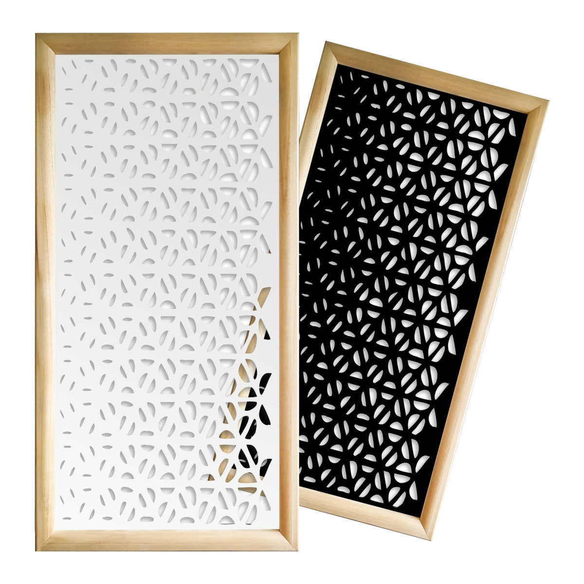 COFFEE - Moduli Decorativi in Legno e PVC Misura: 47x94 cm, Colore: bianco