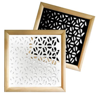 COFFEE - Moduli Decorativi in Legno e PVC Colore: nero, Misura: 48x48 cm