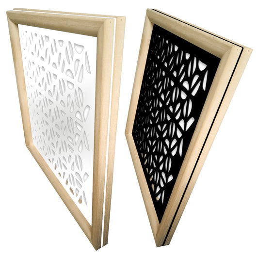 COFFEE - Moduli Decorativi in Legno e PVC Misura: 98x98 cm, Colore: bianco