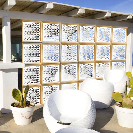 COFFEE - Moduli Decorativi in Legno e PVC Colore: bianco, Misura: 48x48 cm