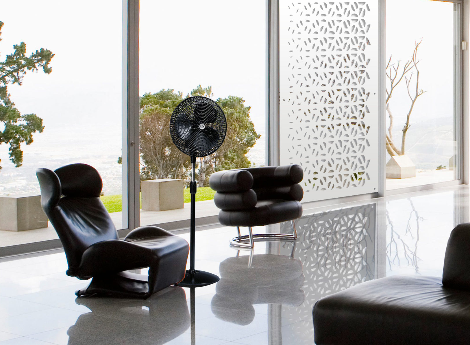 COFFEE - Pannello in PVC traforato - Parasole Misura: 50x150 cm, Colore: bianco