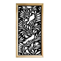 COLIBRI - Moduli Decorativi in Legno e PVC Colore: nero, Misura: 47x94 cm