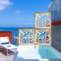 COLIBRI - Moduli Decorativi in Legno e PVC Misura: 48x48 cm, Colore: bianco