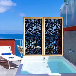 COLIBRI - Moduli Decorativi in Legno e PVC Colore: nero, Misura: 47x94 cm