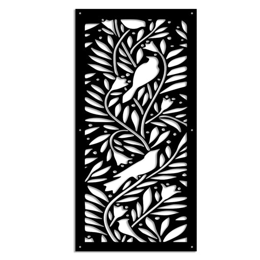 COLIBRI - Pannello in PVC traforato - Parasole Misura: 98x198 cm, Colore: nero