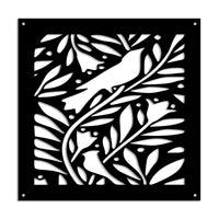 COLIBRI - Pannello in PVC traforato - Parasole Colore: nero, Misura: 73x73 cm