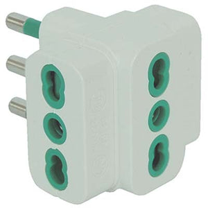 ADATTATORE TRIPLO 16A-16A GARANTIBIANCO 2P+T