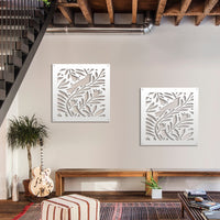 COLIBRI - Pannello in PVC traforato - Parasole Colore: bianco, Misura: 73x73 cm