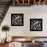 COLIBRI - Pannello in PVC traforato - Parasole Colore: nero, Misura: 73x73 cm