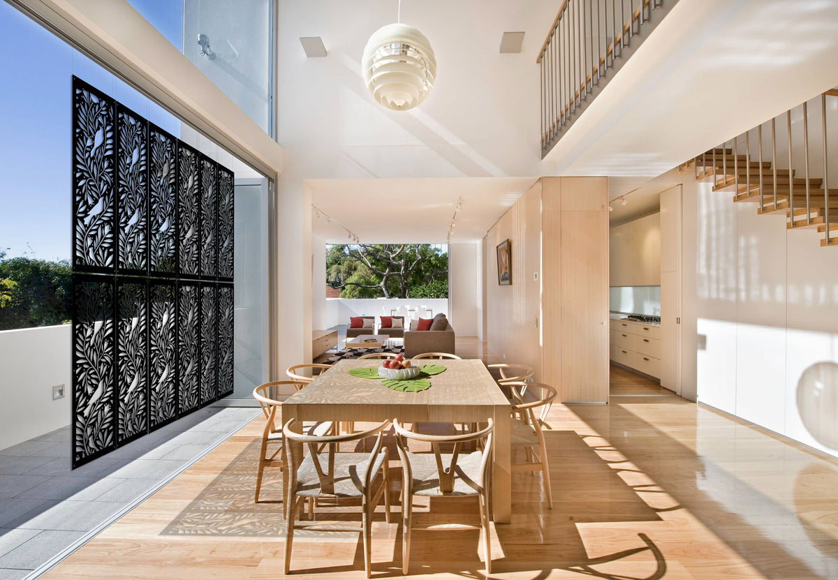 COLIBRI - Pannello in PVC traforato - Parasole Misura: 98x198 cm, Colore: nero