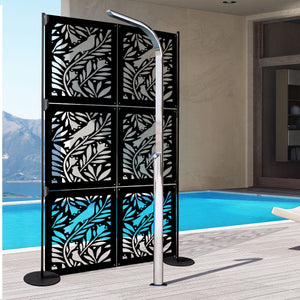 COLIBRI - Pannello in PVC traforato - Parasole Misura: 48x48 cm, Colore: nero