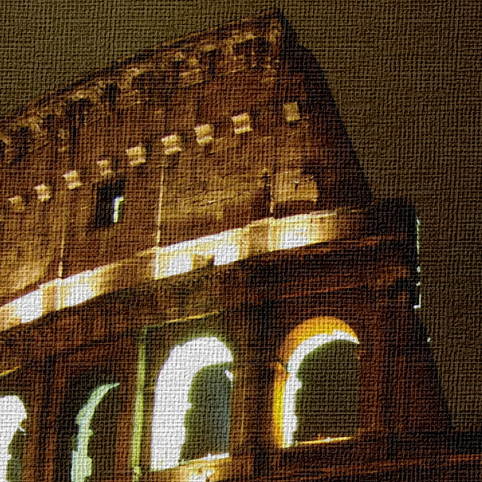 Colosseo Roma night - Quadro Canvas su telaio in legno Misura: 100x70 cm