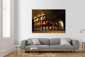 Colosseo Roma night - Quadro Canvas su telaio in legno Misura: 100x70 cm
