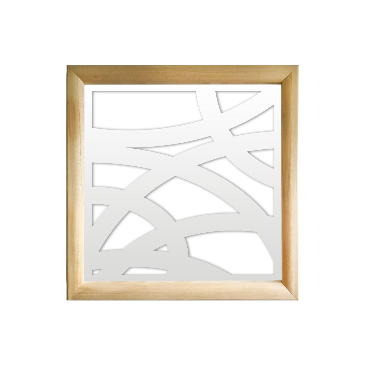 CONCENTRIC - Moduli Decorativi in Legno e PVC Colore: bianco, Misura: 73x73 cm