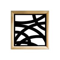 CONCENTRIC - Moduli Decorativi in Legno e PVC Misura: 73x73 cm, Colore: nero