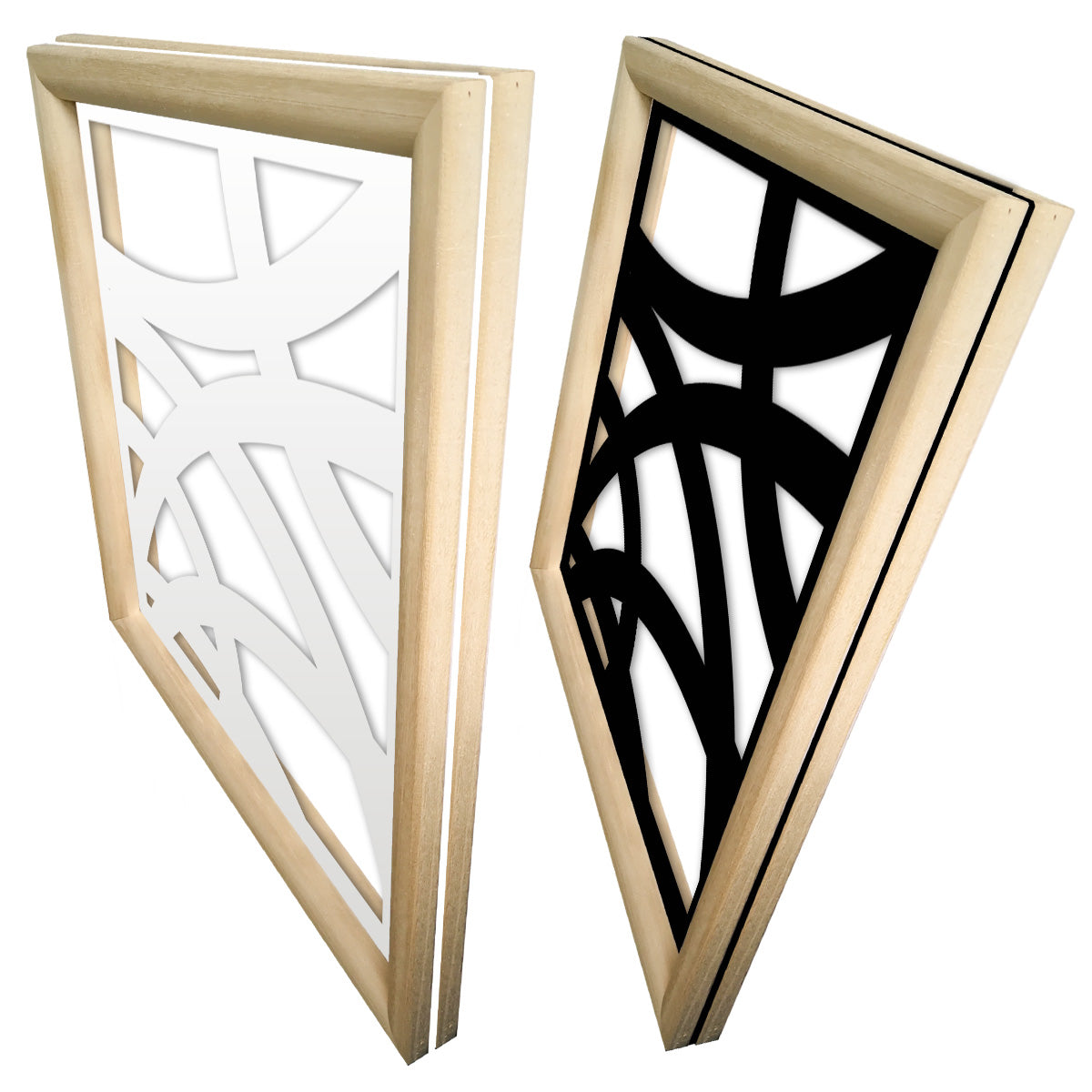 CONCENTRIC - Moduli Decorativi in Legno e PVC Colore: bianco, Misura: 73x73 cm