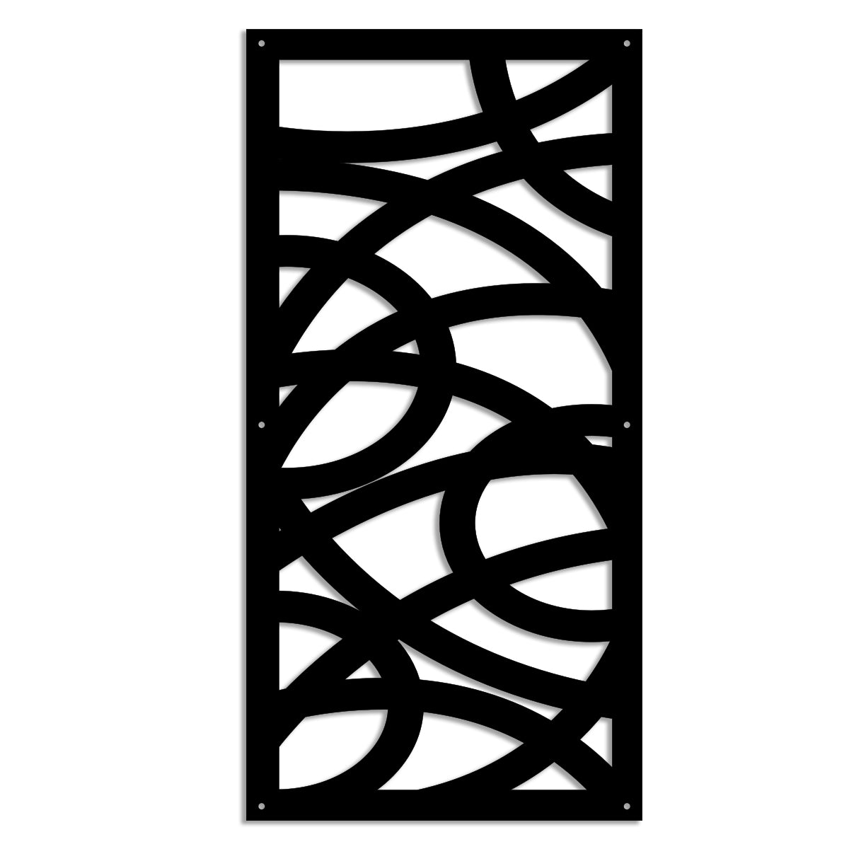 CONCENTRIC - Pannello in PVC traforato - Parasole Misura: 47x94 cm, Colore: nero
