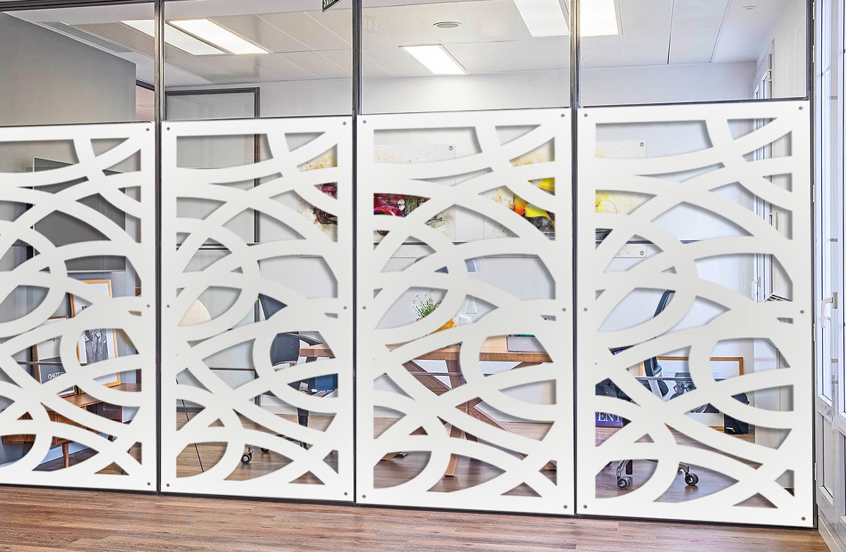 CONCENTRIC - Pannello in PVC traforato - Parasole Colore: bianco, Misura: 47x94 cm