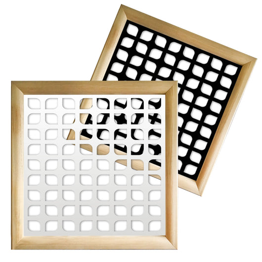 COOKING - Moduli Decorativi in Legno e PVC Misura: 98x98 cm, Colore: bianco