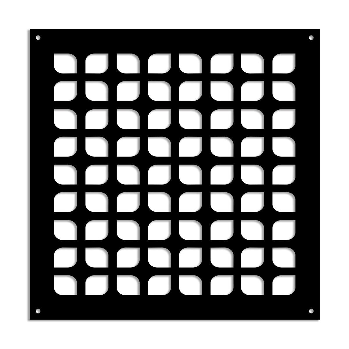 COOKING - Pannello in PVC traforato - Parasole Misura: 98x98 cm, Colore: nero