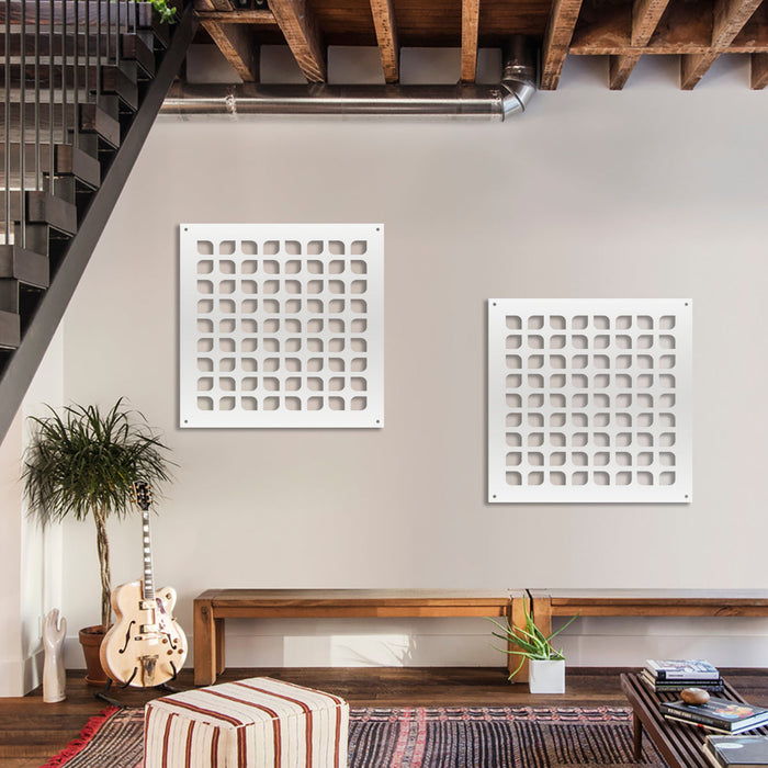 COOKING - Pannello in PVC traforato - Parasole Misura: 98x98 cm, Colore: bianco