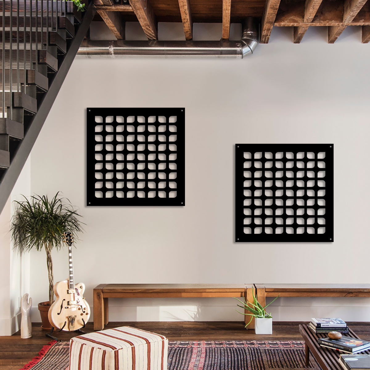 COOKING - Pannello in PVC traforato - Parasole Colore: nero, Misura: 48x48 cm