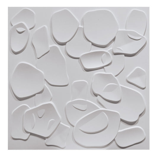 CORAL SEA bianco - Pannello parete in PVC a rilievo 3D - 50cmX50cm - 1 Pz