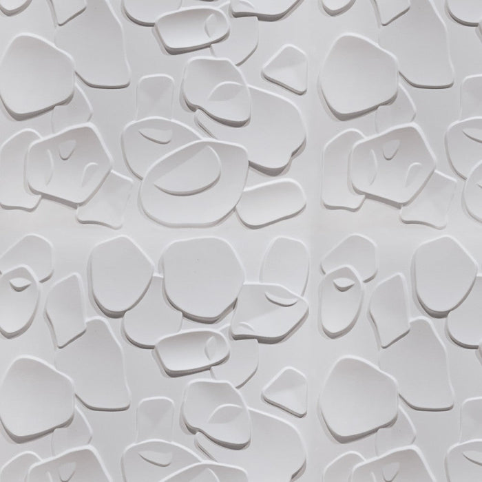 CORAL SEA bianco - Pannello parete in PVC a rilievo 3D - 50cmX50cm - 1 Pz