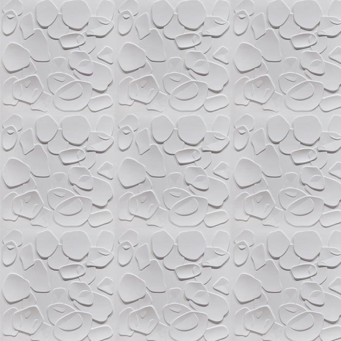CORAL SEA bianco - Pannello parete in PVC a rilievo 3D - 50cmX50cm - 1 Pz