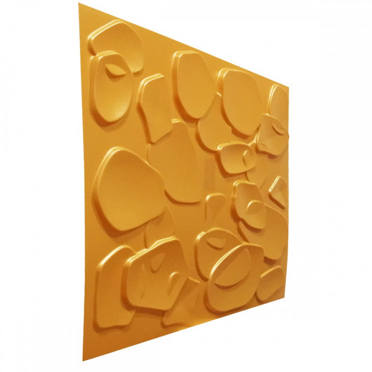 CORAL SEA giallo-metal-opaco - Pannello parete in PVC a rilievo 3D - 50cmX50cm - 1 Pz