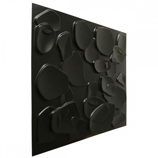 CORAL SEA nero - Pannello parete in PVC a rilievo 3D - 50cmX50cm - 1 Pz
