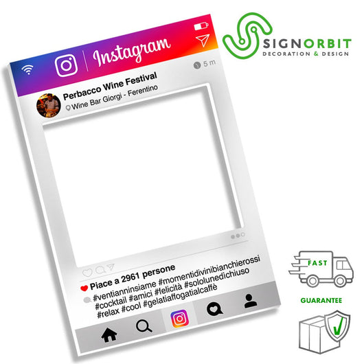 Cornice selfie Instagram 2019 Misura: 50x70 cm