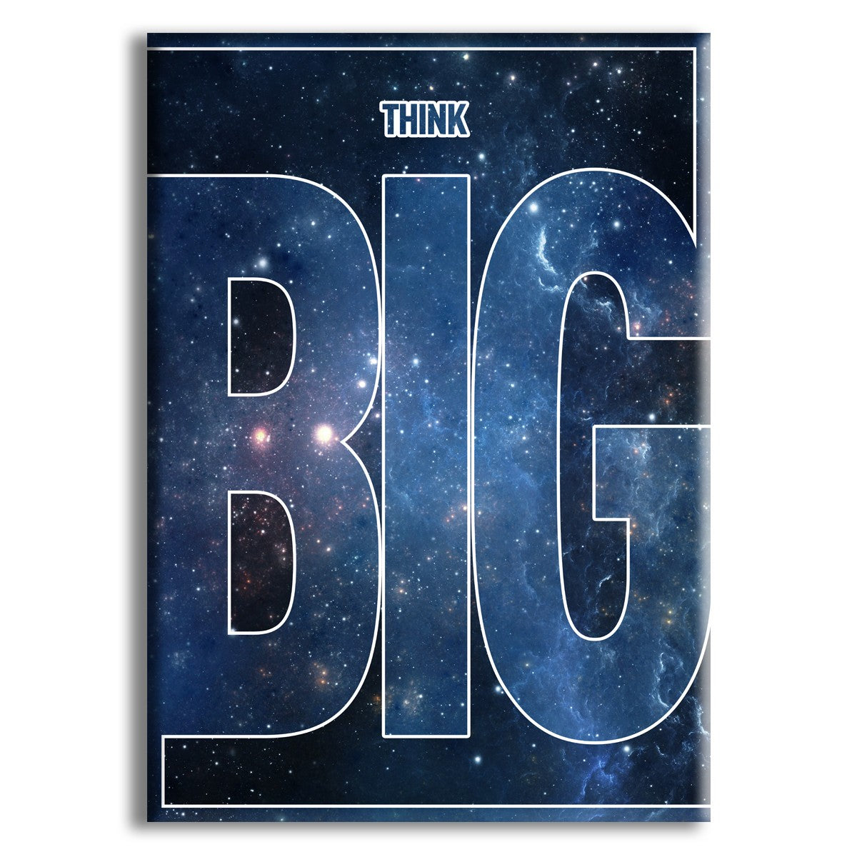 COSMO - THINK BIG - Quadro stampato su Canvas e montato su telaio in legno Misura: 70x100 cm