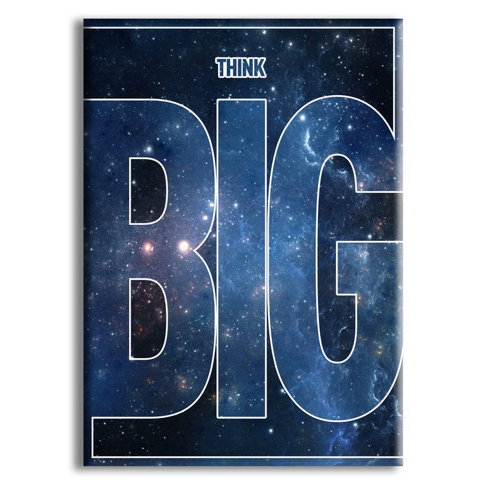 COSMO - THINK BIG - Quadro stampato su Canvas e montato su telaio in legno Misura: 50x70 cm