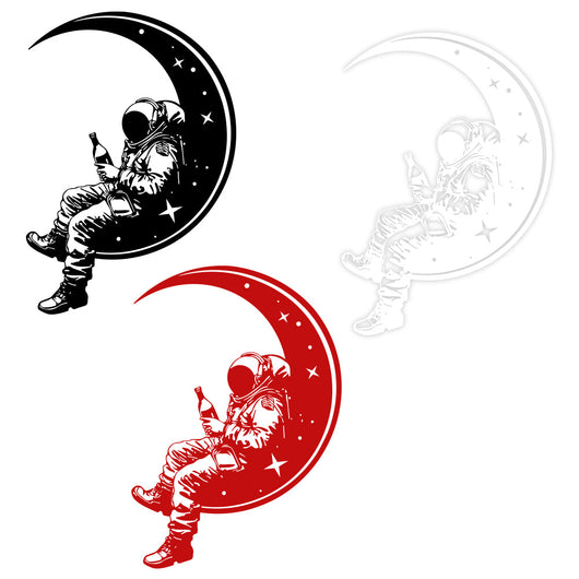 COSMONAUTA - Adesivo murale wall sticker in vinile 55x80 cm Colore: bianco