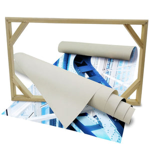 Costruzione astratta moderna - Quadro Canvas su telaio in legno Misura: 100x70 cm